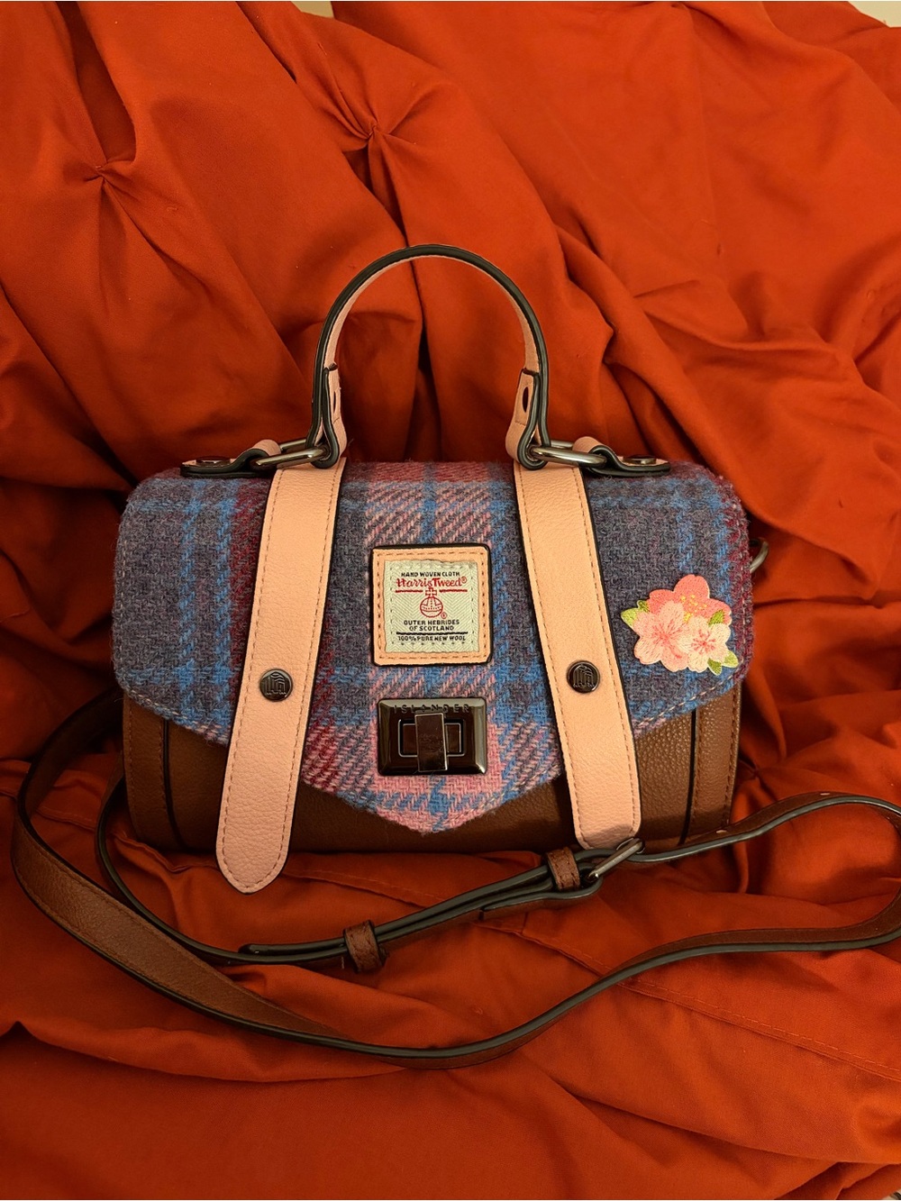 Islander Harris tweed bag with coin purse
